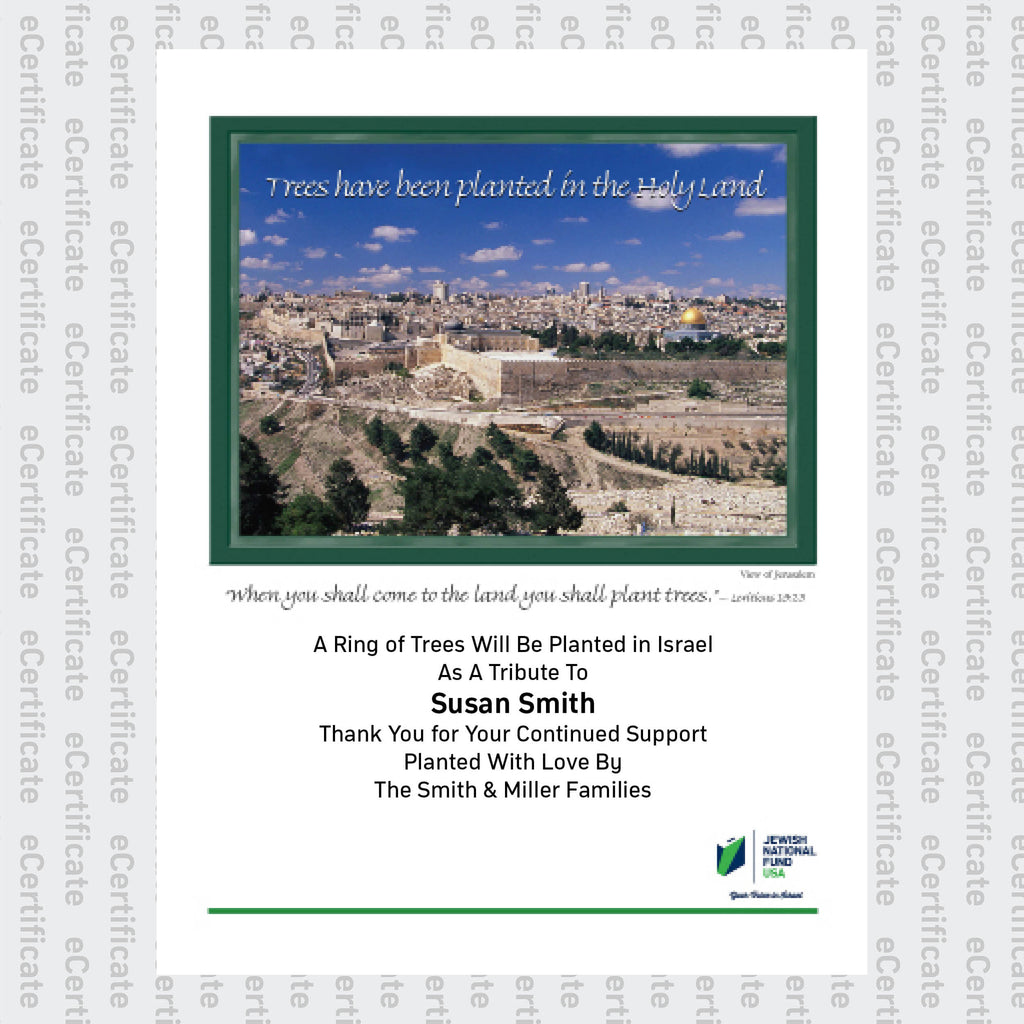 Holy Land E-Certificate