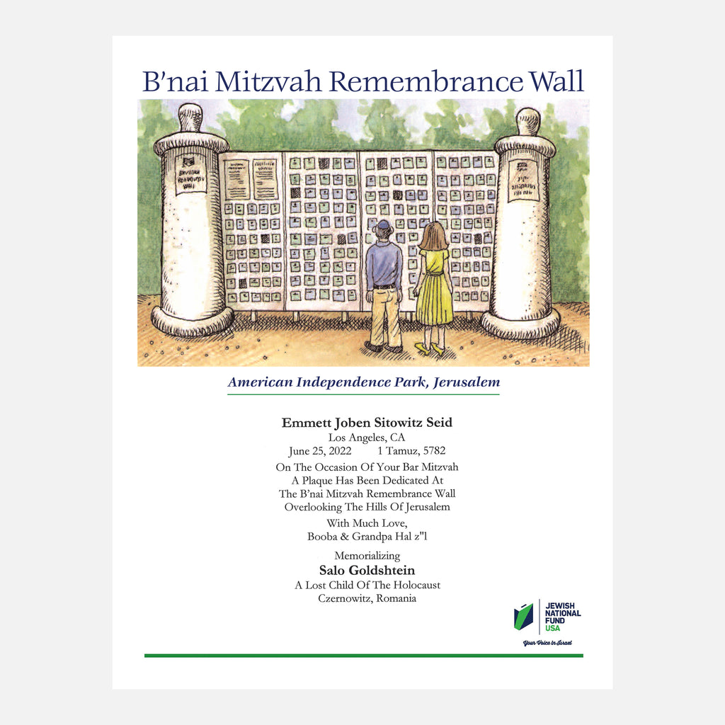 Bar/Bat Mitzvah Remembrance Wall