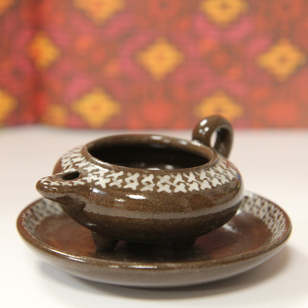 Oil Jug with Saucer