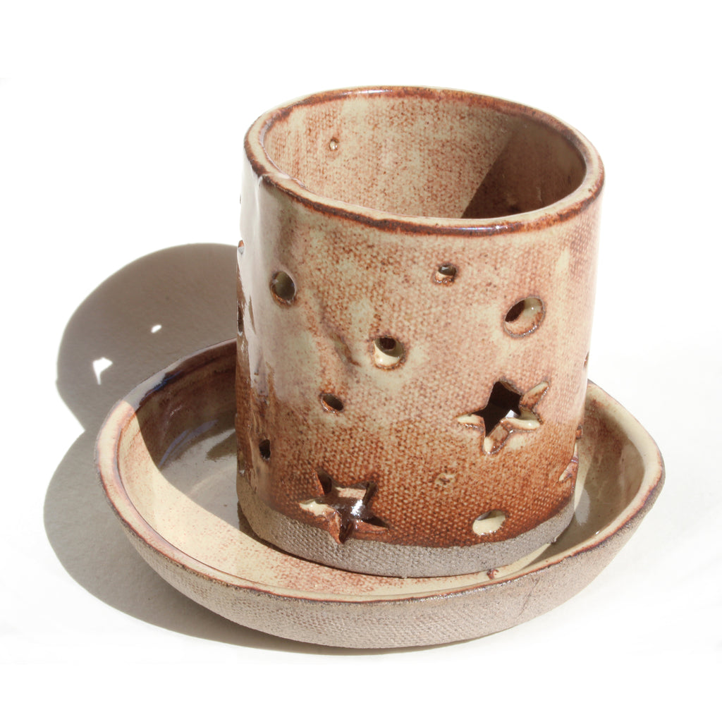 Set of 2 Handmade Ceramic Lanterns & Dishes