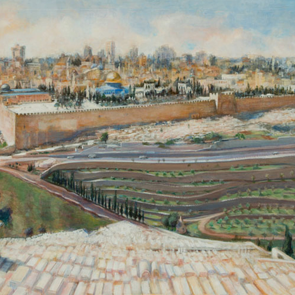 Painting: Jerusalem From the Mt. of Olives by Barbara Israel Bortniker