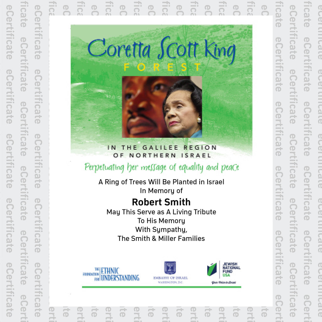 Coretta Scott King Forest E-Certificate