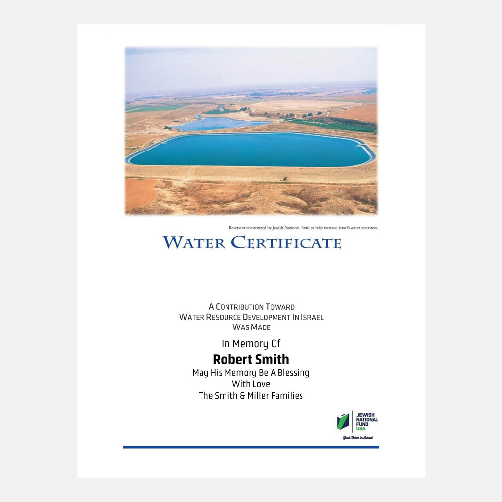 General Water Certificate